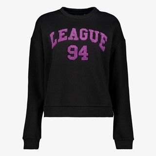 TwoDay dames sweater met tekstopdruk zwart