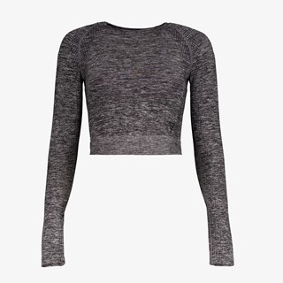 Osaga seamless dames cropped sport top grijs