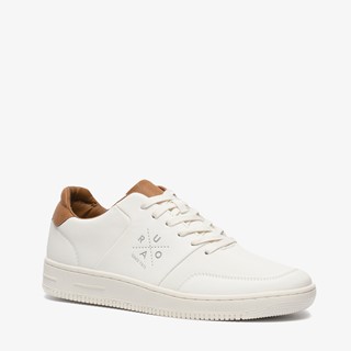 Blue Box heren sneakers wit bruin