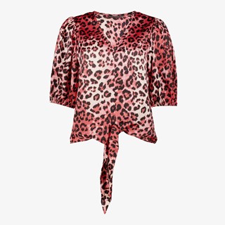 TwoDay dames blouse met panterprint roze