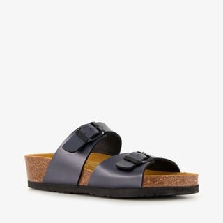 Hush Puppies dames bio slippers met sleehak zwart