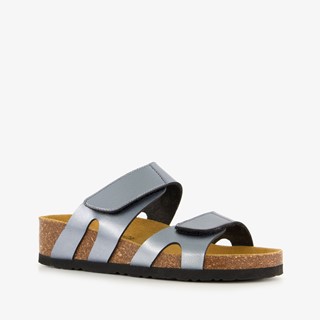 Hush Puppies dames bio slippers met sleehak grijs