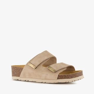 Hush Puppies suede dames slippers beige