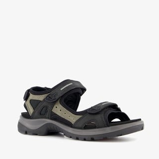 ECCO Onroads leren dames sandalen zwart groen