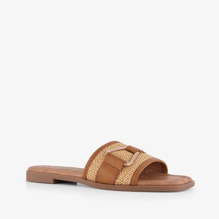 Blue Box dames slippers bruin