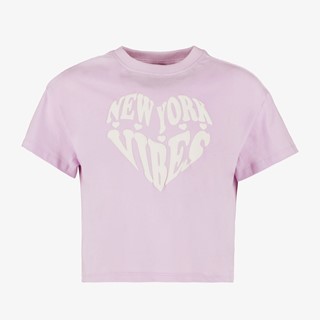 TwoDay cropped meisjes T-shirt lila
