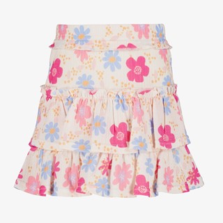 TwoDay meisjes rok met bloemenprint wit