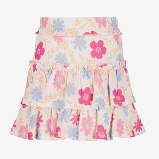 TwoDay meisjes rok met bloemenprint wit