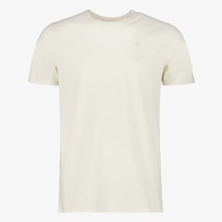 Unsigned heren T-shirt beige gestreept