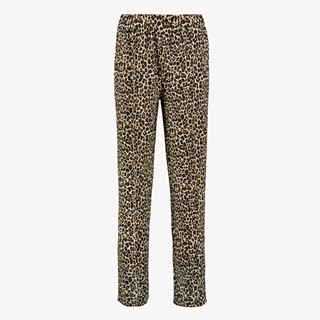 TwoDay dames pantalon met panterprint beige