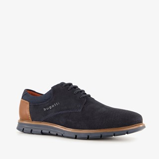 Bugatti suede heren veterschoenen navy
