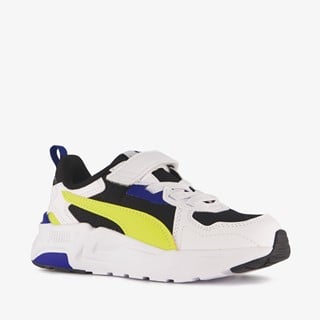 Puma Trinity Lite AC+ PS jongens sneakers wit geel