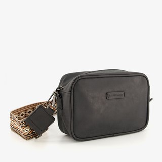 Renato Lucci dames schoudertasje zwart met print