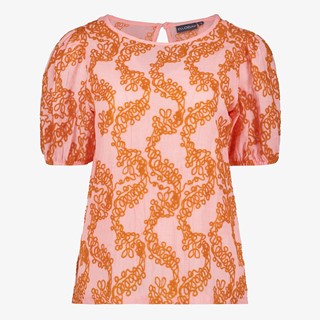 TwoDay dames top met oranje borduursels