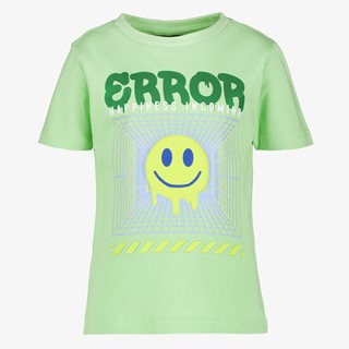 Unsigned jongens T-shirt met smiley groen