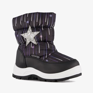 Snowfun kinder snowboots met print zwart