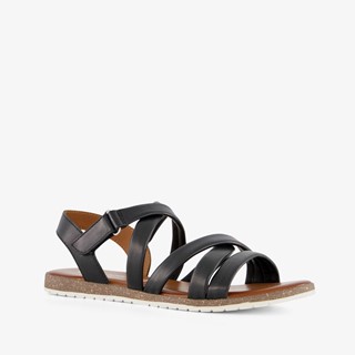 Harper leren dames sandalen zwart