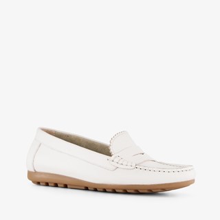 Hush Puppies suède dames mocassins wit