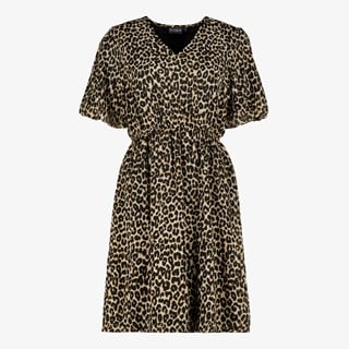 TwoDay dames jurk met panterprint beige
