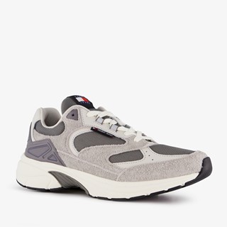 Tommy Hilfiger suede heren dad sneakers grijs