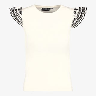 TwoDay meisjes top met vlindermouwtjes wit