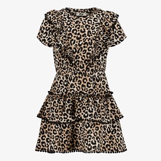 MyWay meisjes jurk met luipaardprint en ruches