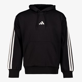 Adidas M 3S heren hoodie zwart wit