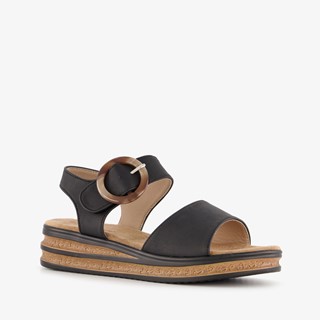 Natuform dames sandalen zwart bruin