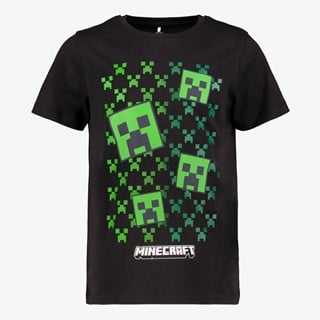 Minecraft jongens T-shirt zwart groen
