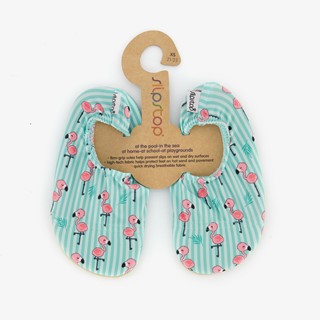Slipstop kinder schoenen blauw met flamingo
