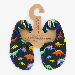 Slipstop kinder schoenen zwart met dino