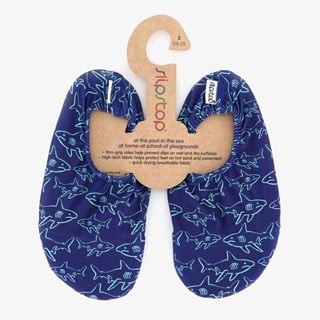 Slipstop kinder schoenen blauw met haaien