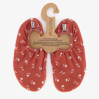 Slipstop kinder schoenen rood met bloemen