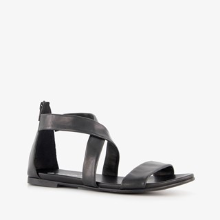 Harper leren dames sandalen zwart