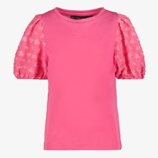 TwoDay meisjes T-shirt met hartjes pofmouwen roze
