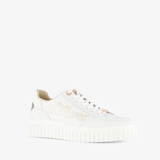 s.Oliver dames sneakers wit rosé