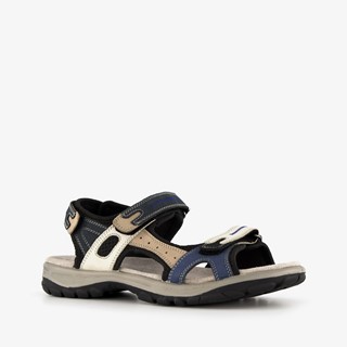 Hush Puppies leren dames sandalen beige blauw