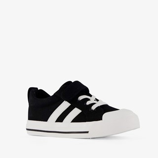 Canvas kinder sneakers zwart wit