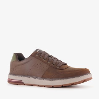 Skechers Evenston - Fanton leren heren sneakers bruin