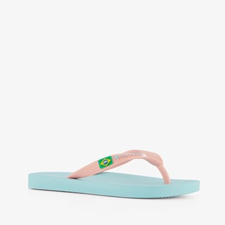 Copacabana meisjes teenslippers blauw roze