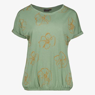 TwoDay dames T-shirt met bloemenprint groen