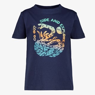 TwoDay jongens T-shirt met opdruk donkerblauw