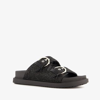 Blue Box dames slippers zwart