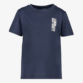 TwoDay jongens T-shirt met backprint donkerblauw