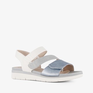Softline dames sandalen blauw metallic