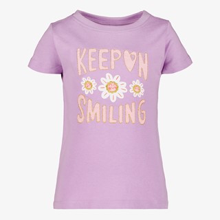 TwoDay meisjes T-shirt met bloemen lila