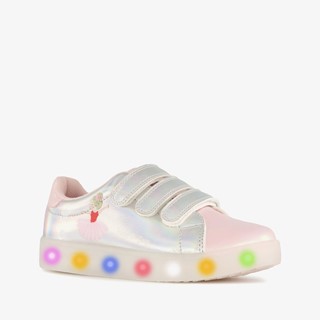 Blue Box metallic sneakers met lichtjes zilver