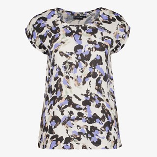 TwoDay dames T-shirt met print wit paars