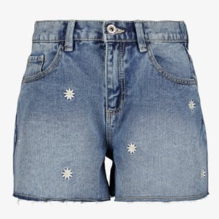 TwoDay meisjes denim short met madeliefjes