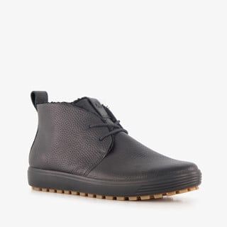 ECCO Soft 7 Tred leren dames veterschoenen zwart